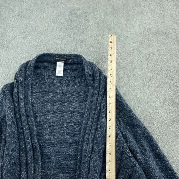 BCBG Max Azria Womens Mixed Material Open Front Cardigan Sweater M/L 4440 - Picture 6 of 9